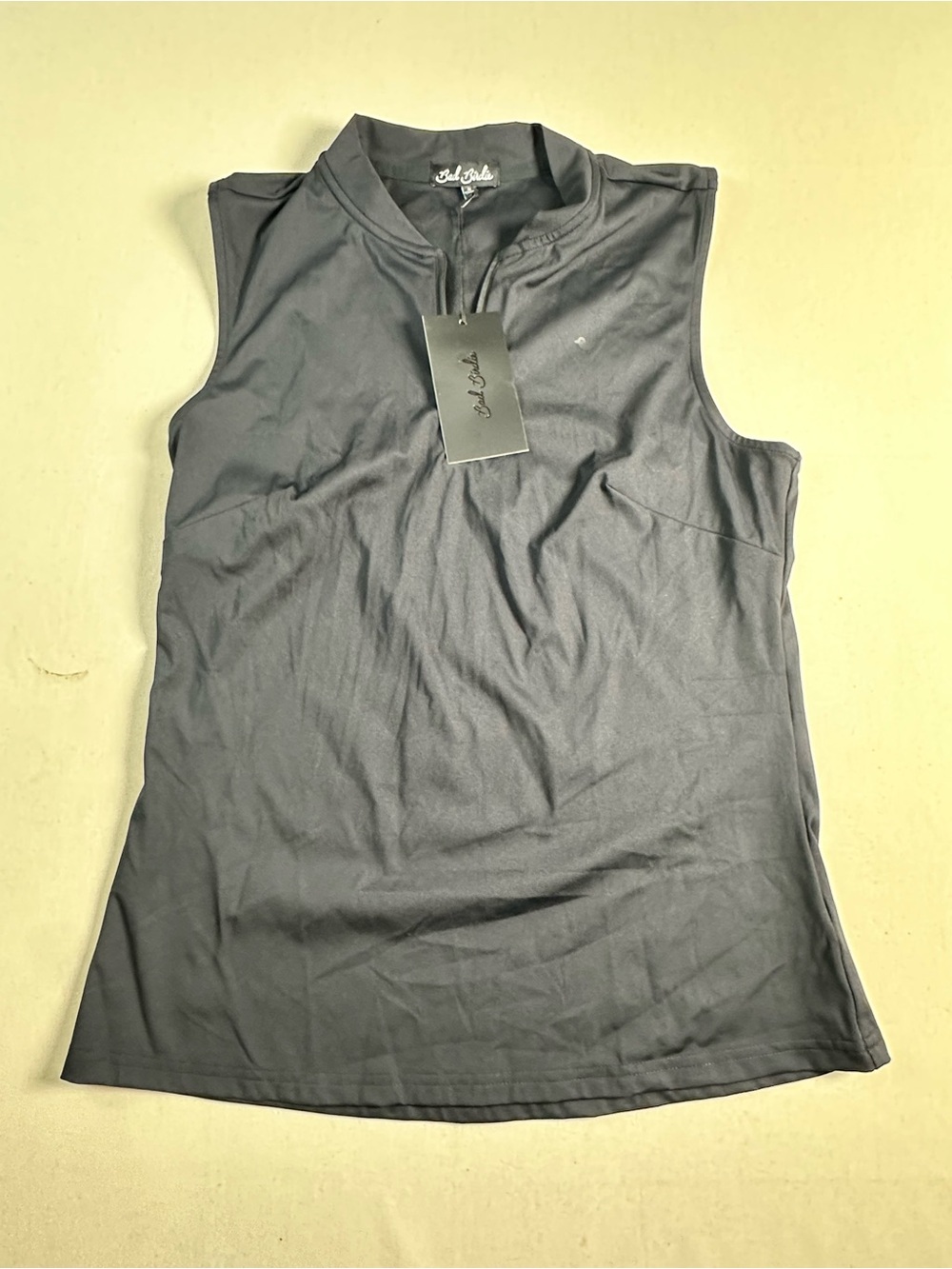 Bad Birdie Women's "Blade SL" Sleeveless Golf Polo Shirt Medium Black